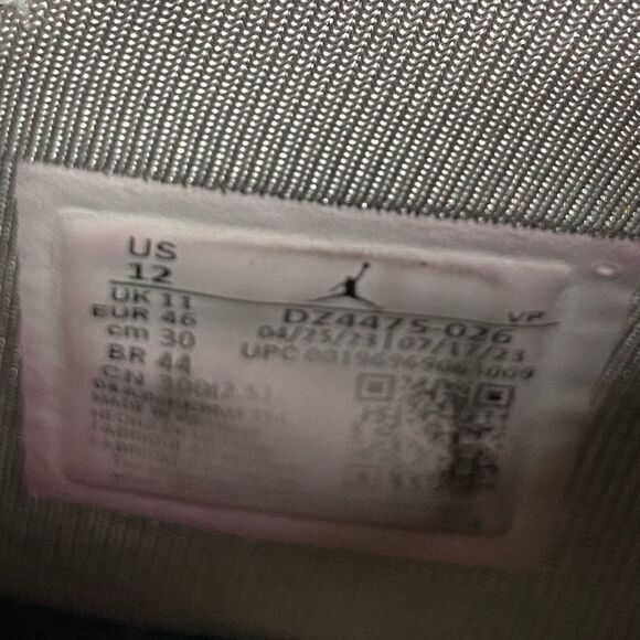 Nike Jumpman MVP Grey White Cream Sneakers Shoes Size 12 - Picture 12 of 13